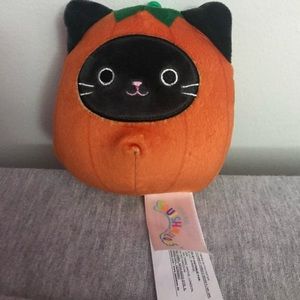 Calio the pumpkin cat clip Squishmallow